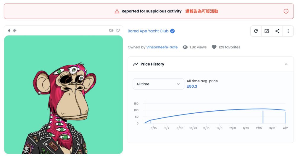 OpenSea有多少NFT遭窃?BAYC130个、Azuki153个…MAYC最多-第2张图片-腾赚网 OpenSea有多少NFT遭窃?BAYC130个、Azuki153个…MAYC最多-第2张图片-腾赚网