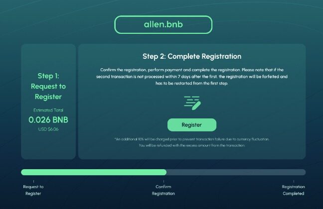 SPACEID宣布.bnb域名将于9/13启动公开注册(附小白注册教程)-第5张图片-腾赚网 SPACEID宣布.bnb域名将于9/13启动公开注册(附小白注册教程)-第5张图片-腾赚网