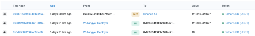 五粮液NFT被发现是冒名发行！项目方卷走11万USDT并转入币安-第3张图片-欧易okex官网