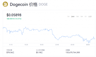 狗狗币今日价格走势 doge币一个等于多少美元？
