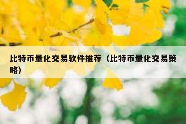 比特币量化交易软件推荐（比特币量化交易策略）-第1张图片-欧易下载