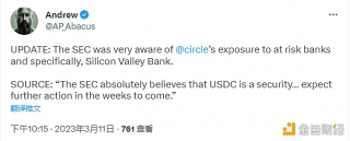 消息人士：美SC未来几周或将对Circl采取行动
