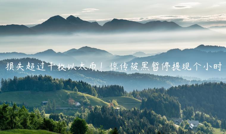损失超过千枚以太币！惊传被黑暂停提现个小时-第1张图片-欧易下载