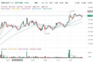 币安币最新价格行情美元 BNB最新趋势消息