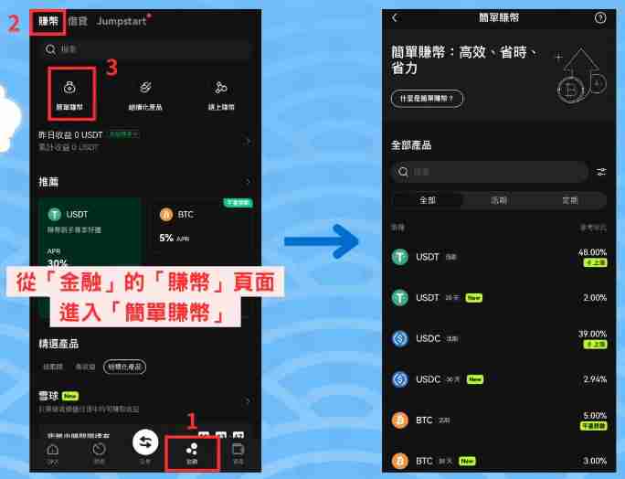 OKX简单赚币操作教学：持币生息有什么优缺点与风险？