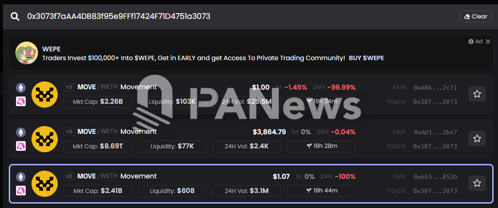 数解Movement空投:98.5%地址获超百枚MOVE,最高单个地址获49万枚