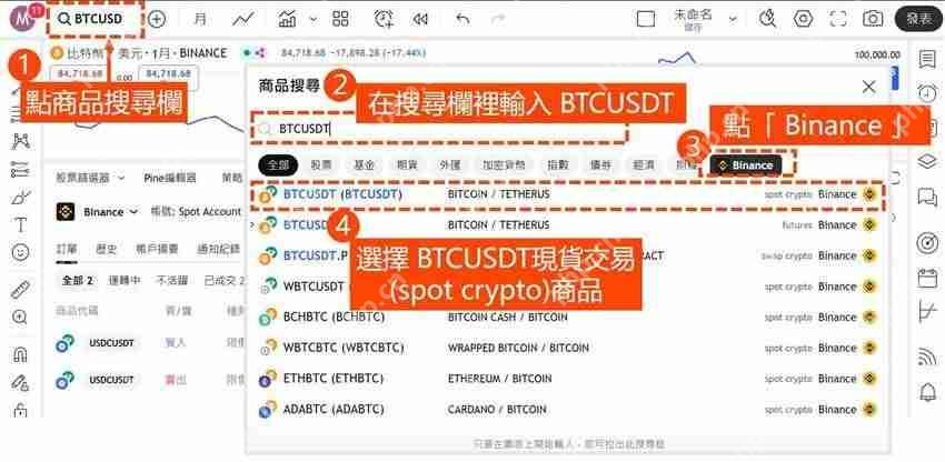 用Tradingview怎么买比特币？TradingView和币安帐户连接下单教学 (图解步骤)