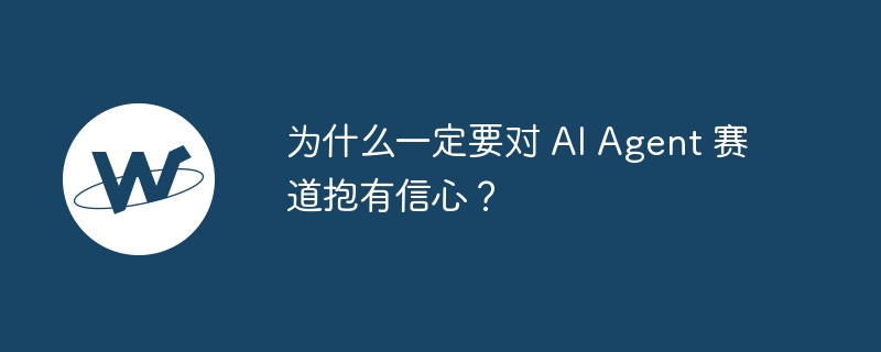 为什么一定要对 ai agent 赛道抱有信心？