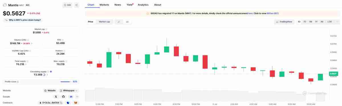 MNT币未来价格如何？Mantle(MNT)2025-2030年价格预测