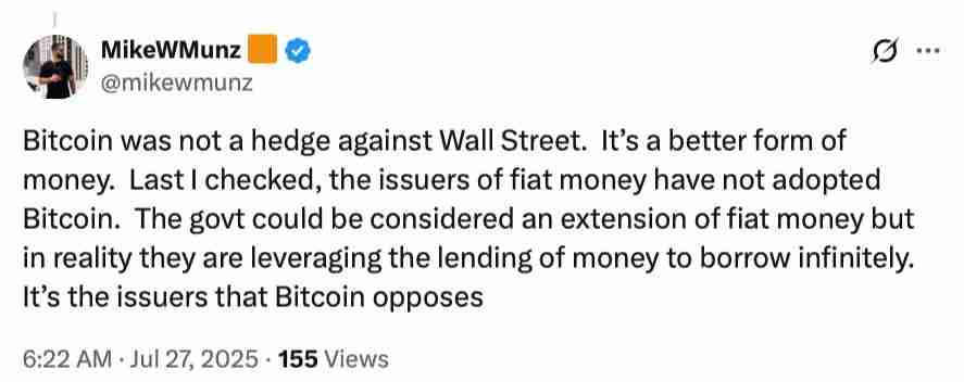 元老级比特币(BTC)玩家“信心动摇”评论引发社区热议